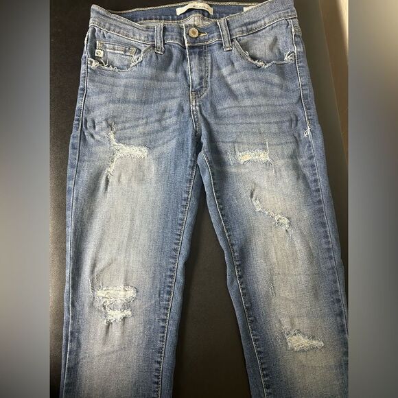 KanCan Women's Light Blue Distressed Skinny Jeans Size 27 - Picture 3 of 7